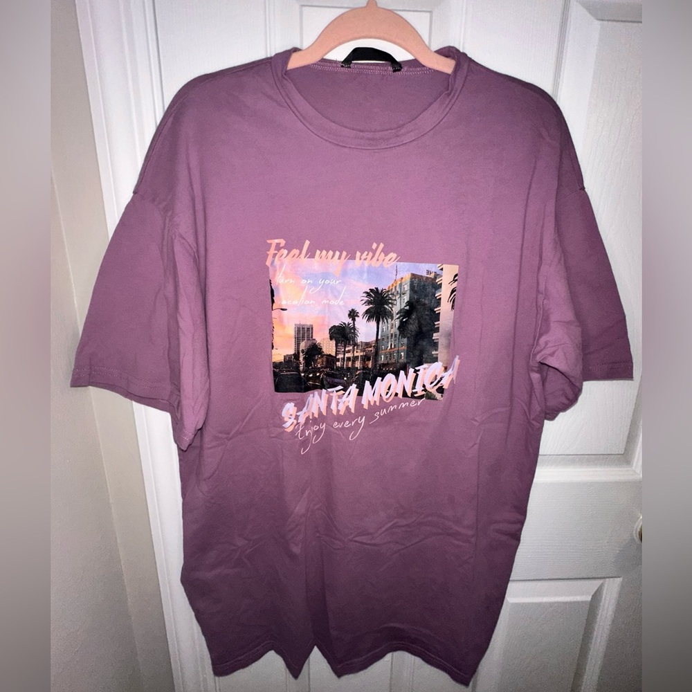 Mauve Purple Summer Graphic Tee